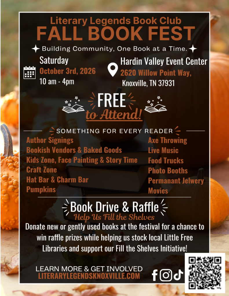 Fall Book Fest (Free Admission) with Literary Legends Knoxville poster